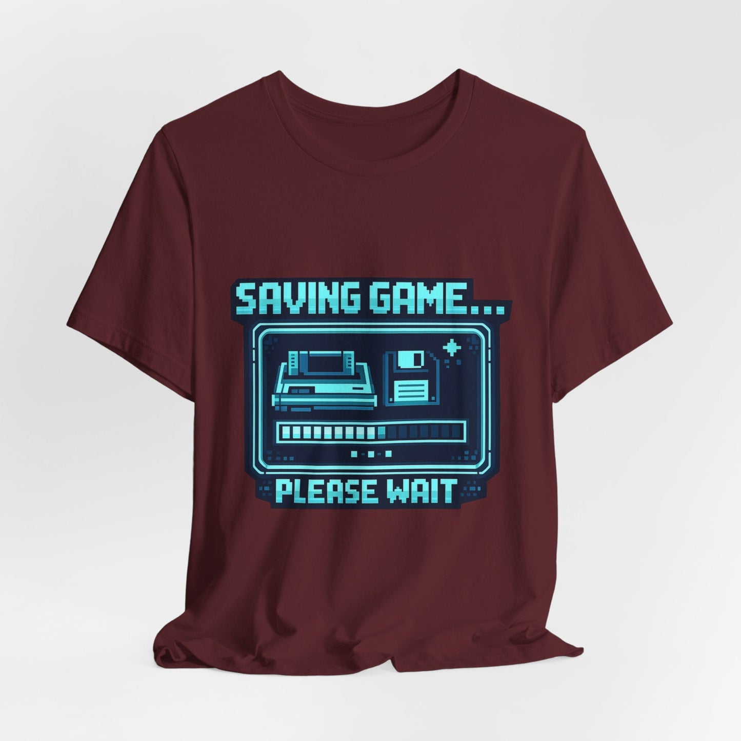 Saving Game Please Wait T-Shirt — Retro Gaming Console Tee Printify