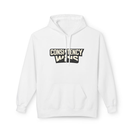 Consistency Wins Hoodie — Motivational Graphic Pullover