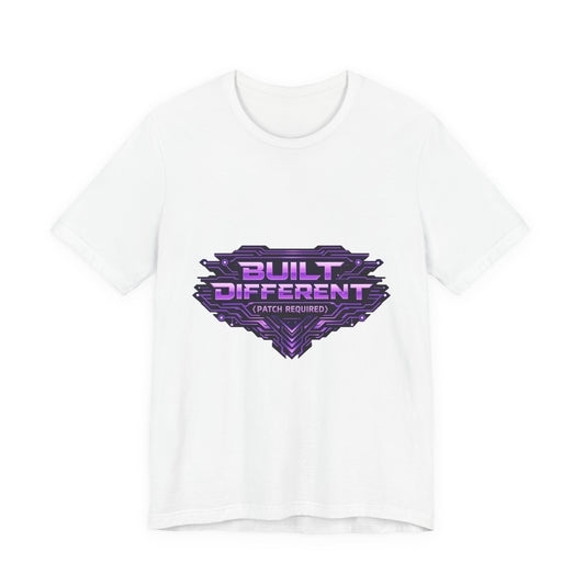 Built Different Tee — Retro Purple Gaming Graphic T-Shirt