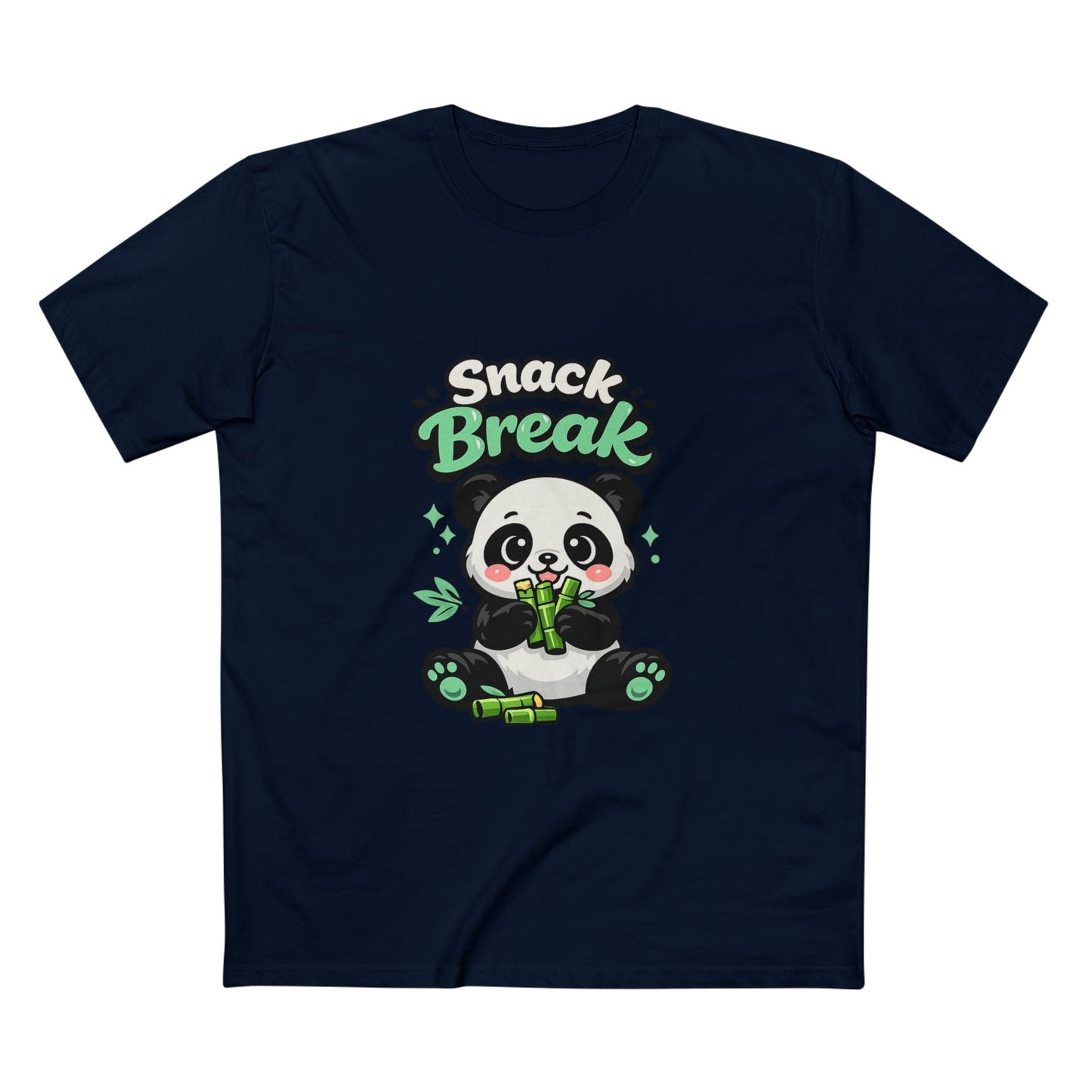 Snack Break Panda T-Shirt — Cute Panda Eating Bamboo Graphic Tee Printify