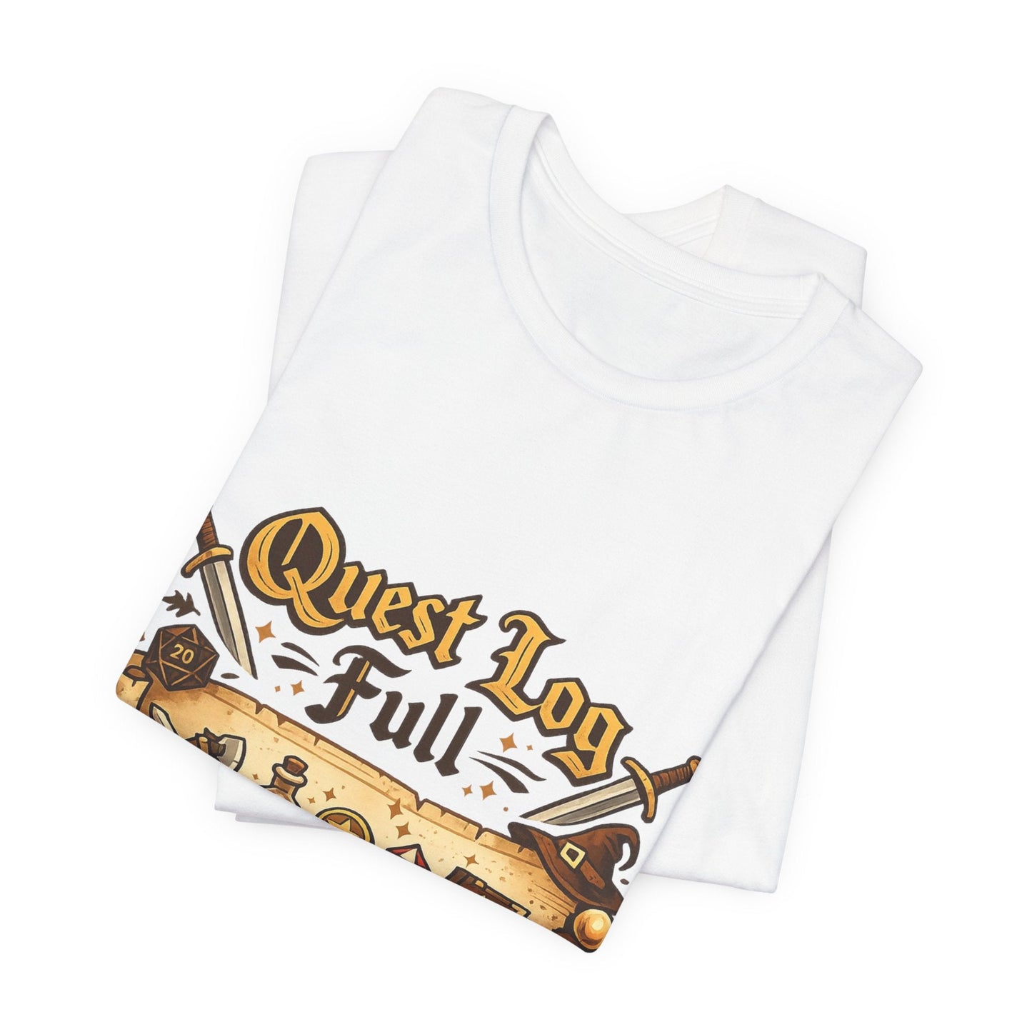 Quest Log Full T-Shirt — Gamer RPG Adventure Tee Printify