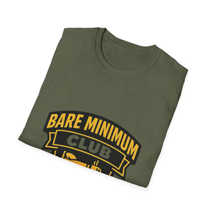 Unisex Bare Minimum Club Graphic T-Shirt – Funny Minimalist Lifestyle Tee Printify