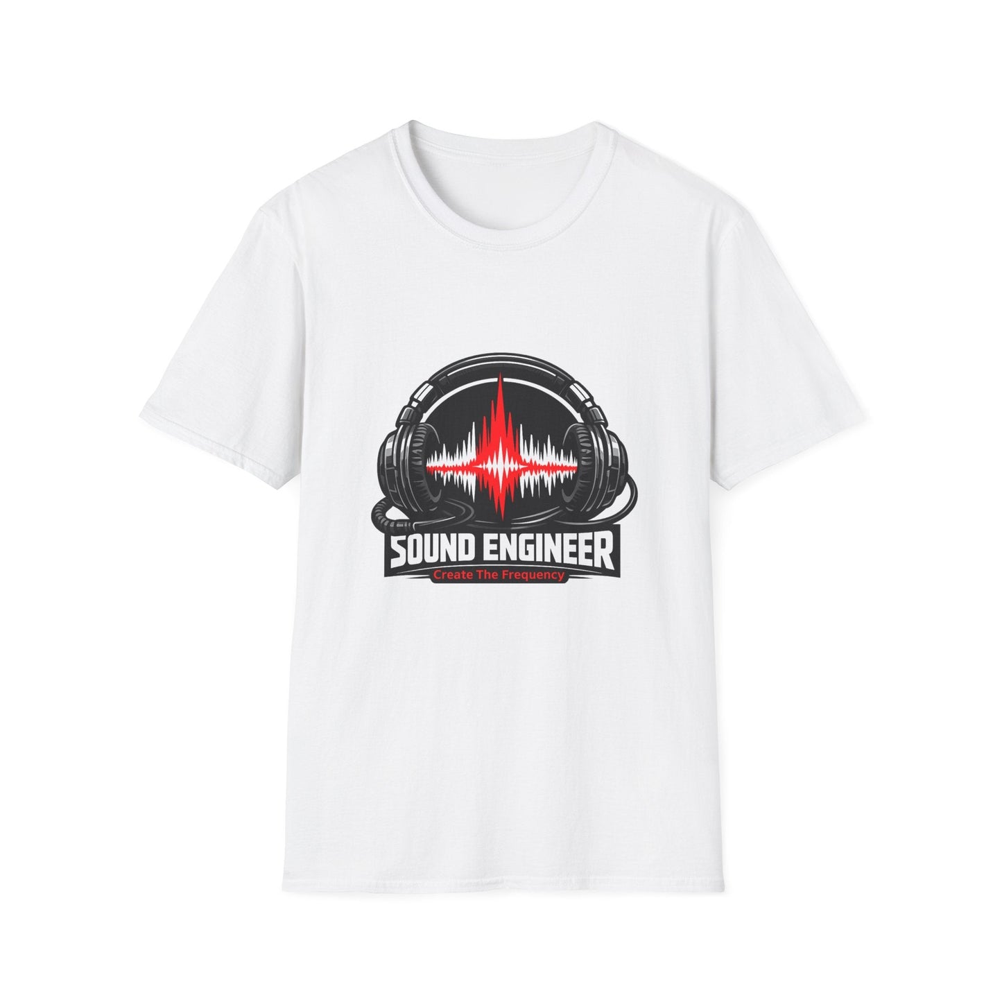 Sound Engineer T-Shirt — Headphones & Waveform Audio Tech Tee Printify