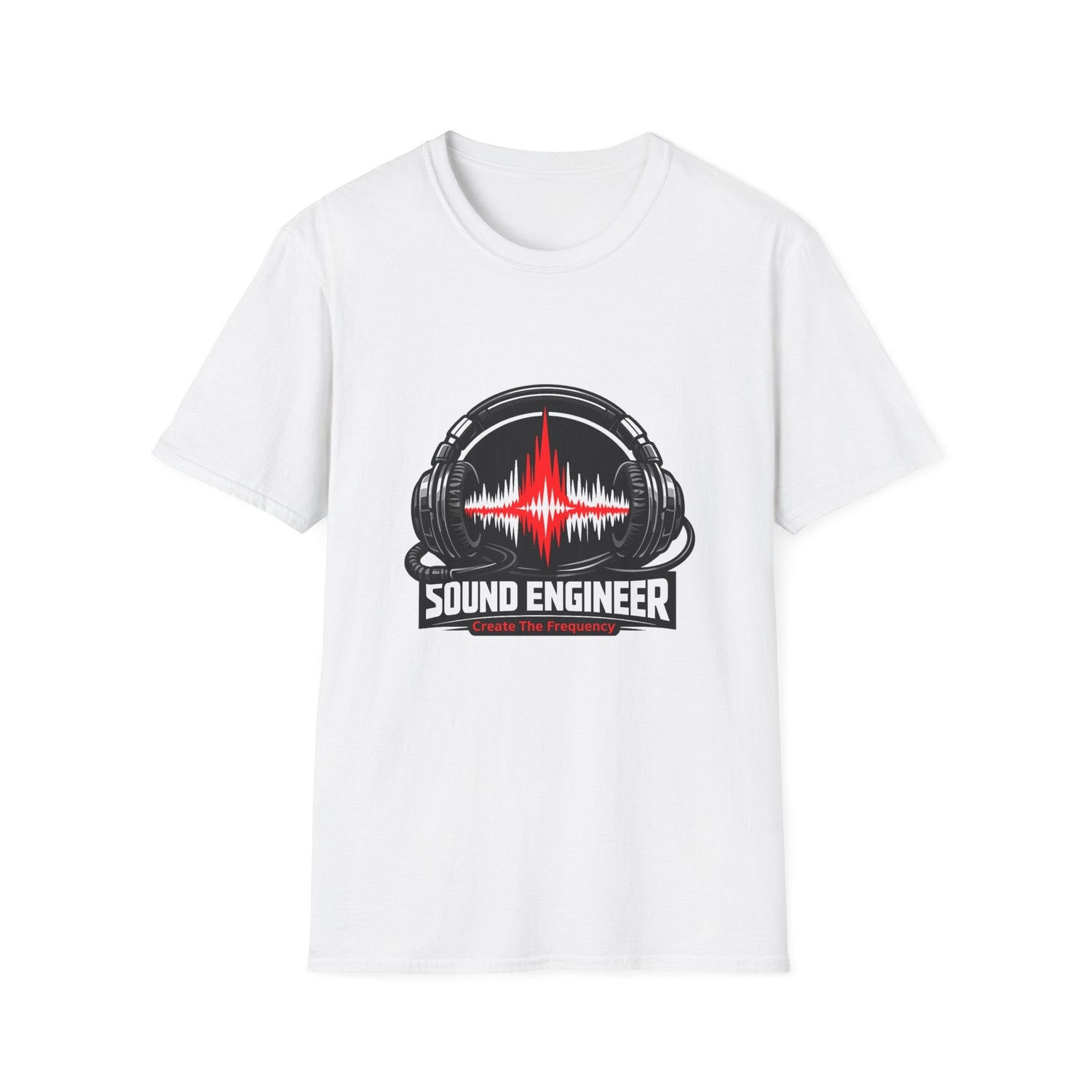 Sound Engineer T-Shirt — Headphones & Waveform Audio Tech Tee Printify