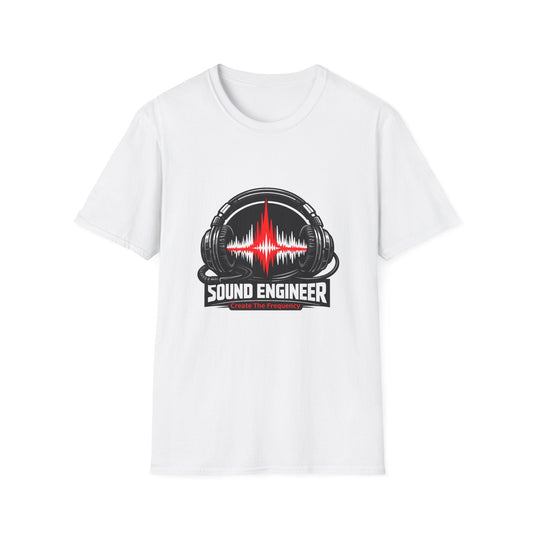 Sound Engineer T-Shirt — Headphones & Waveform Audio Tech Tee Printify