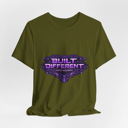 Built Different Tee — Retro Purple Gaming Graphic T-Shirt Printify