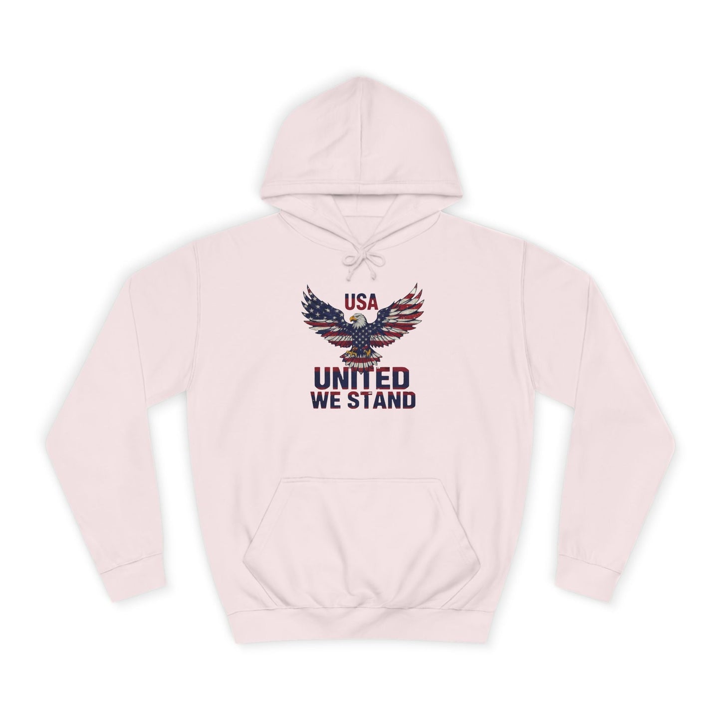 Patriotic Eagle Hoodie – Unisex USA “United We Stand” American Flag Graphic Printify