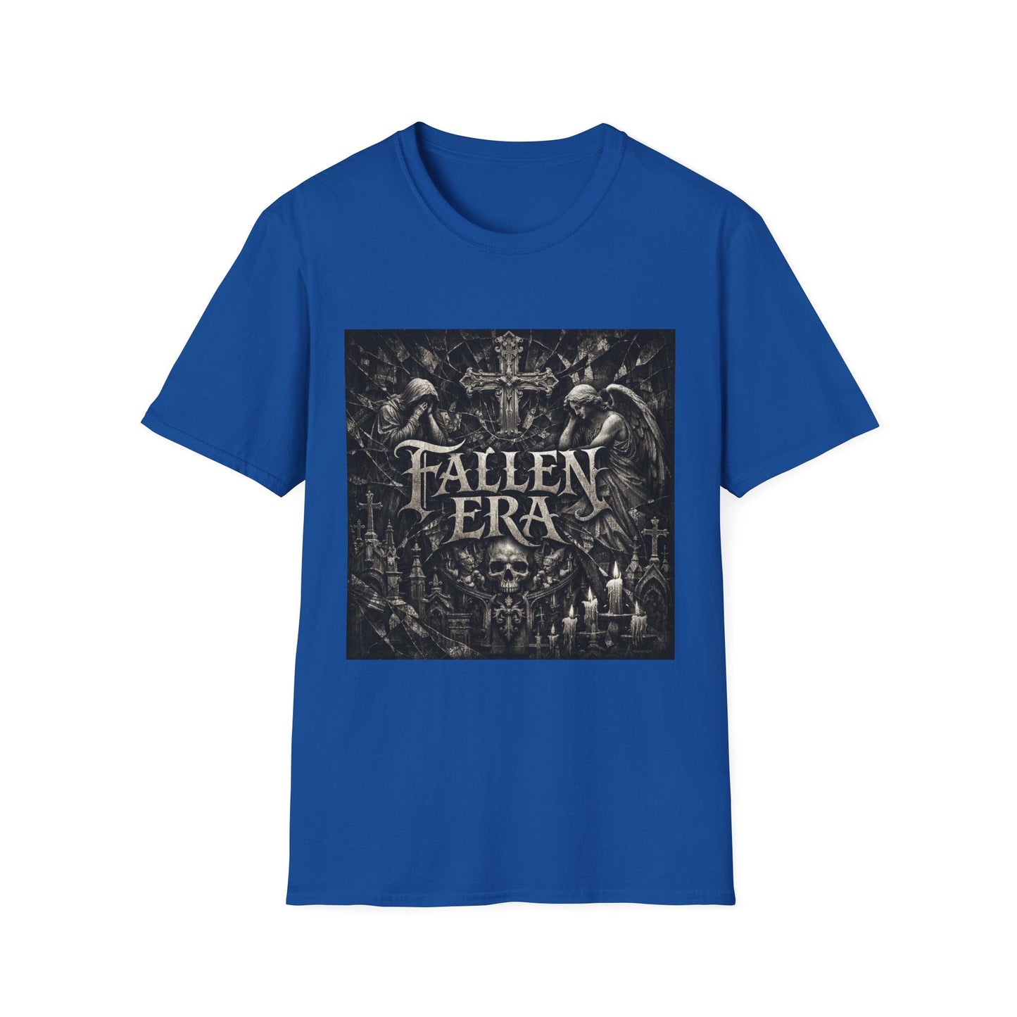 T-Shirt — Fallen Era Gothic Band Tee (Skulls, Angels & Cross) Printify