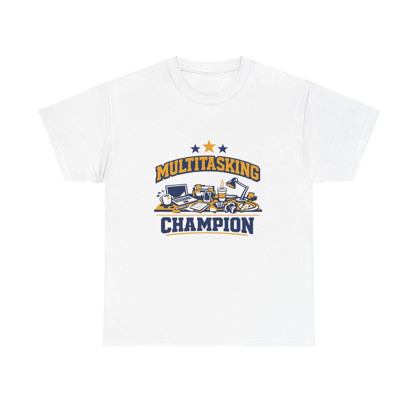 Multitasking Champion Tee — Funny Work From Home Gift Shirt Printify