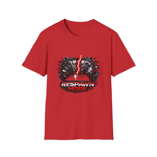 Respawn Mode Gaming T-Shirt — Retro Controller Design Printify