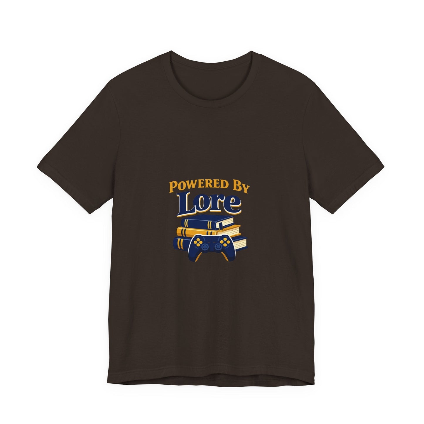 Powered by Lore T-Shirt — Gamer & Book Lover Tee Printify