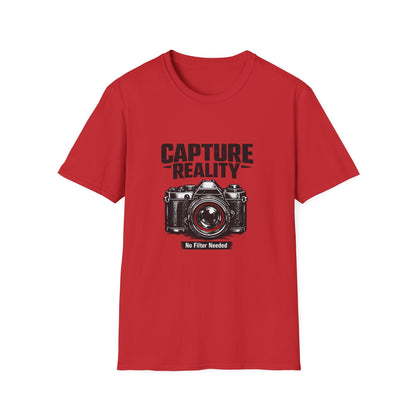 Photography T-Shirt — "Capture Reality" Camera Tee (No Filter Needed) Printify