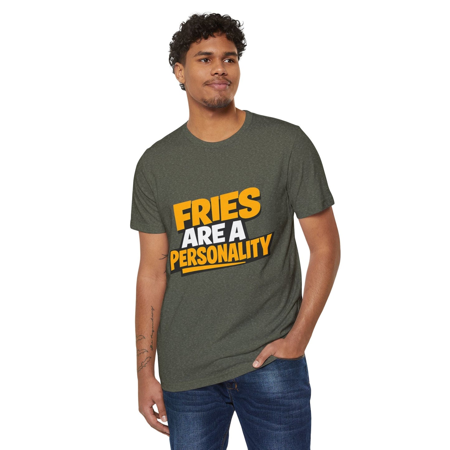 Fries Are a Personality Funny Graphic T-Shirt Printify