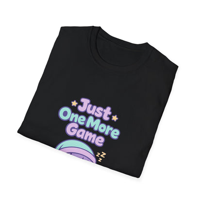 Just One More Game Gamer T‑Shirt — Cute Kawaii Sleeping Gamer Tee Printify