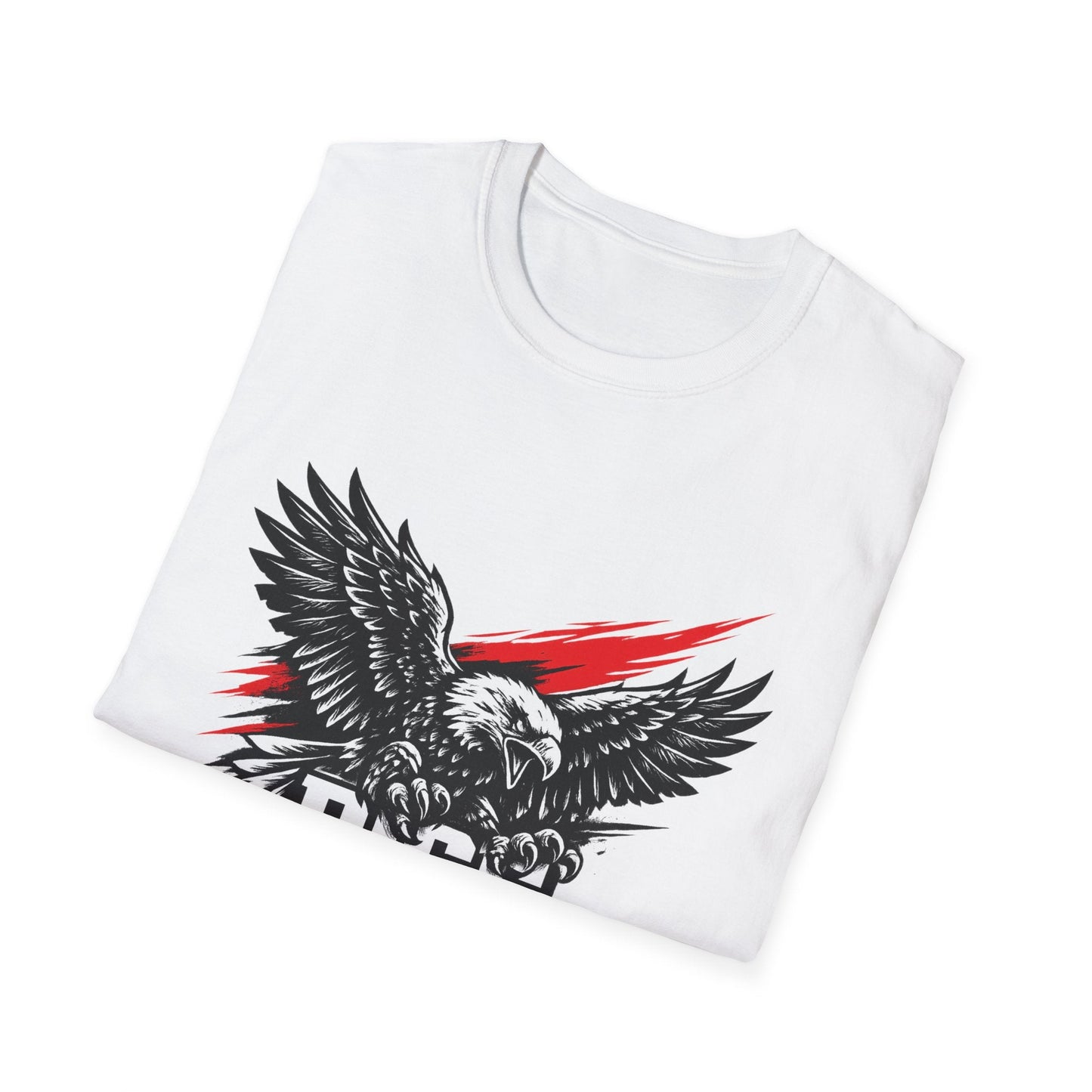 Rise Above Eagle T-Shirt — Patriotic Graphic Tee with Soaring Eagle Printify