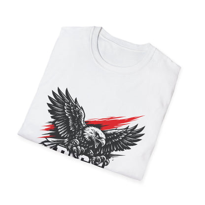 Rise Above Eagle T-Shirt — Patriotic Graphic Tee with Soaring Eagle Printify