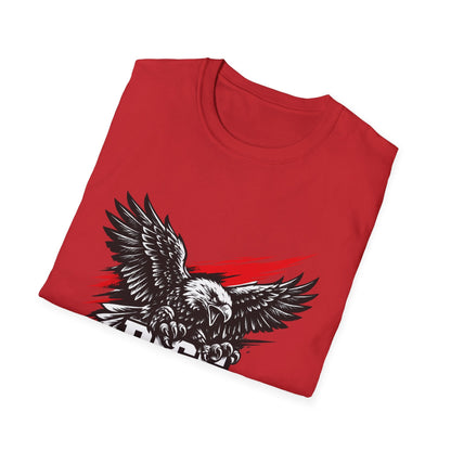 Rise Above Eagle T-Shirt — Patriotic Graphic Tee with Soaring Eagle Printify