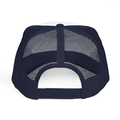 Joy Circle Trucker Cap — 'Joy, One Strength of the Soul' Retro Mesh Hat Printify