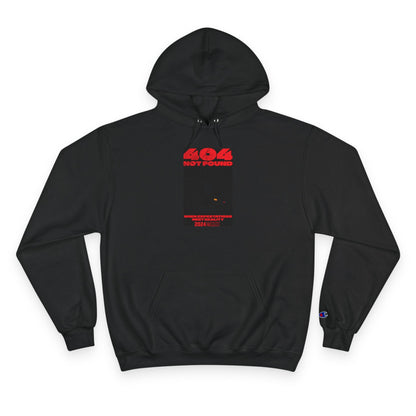 Champion Hoodie - Minimal Red Black Graphic Streetwear Hoodie Printify