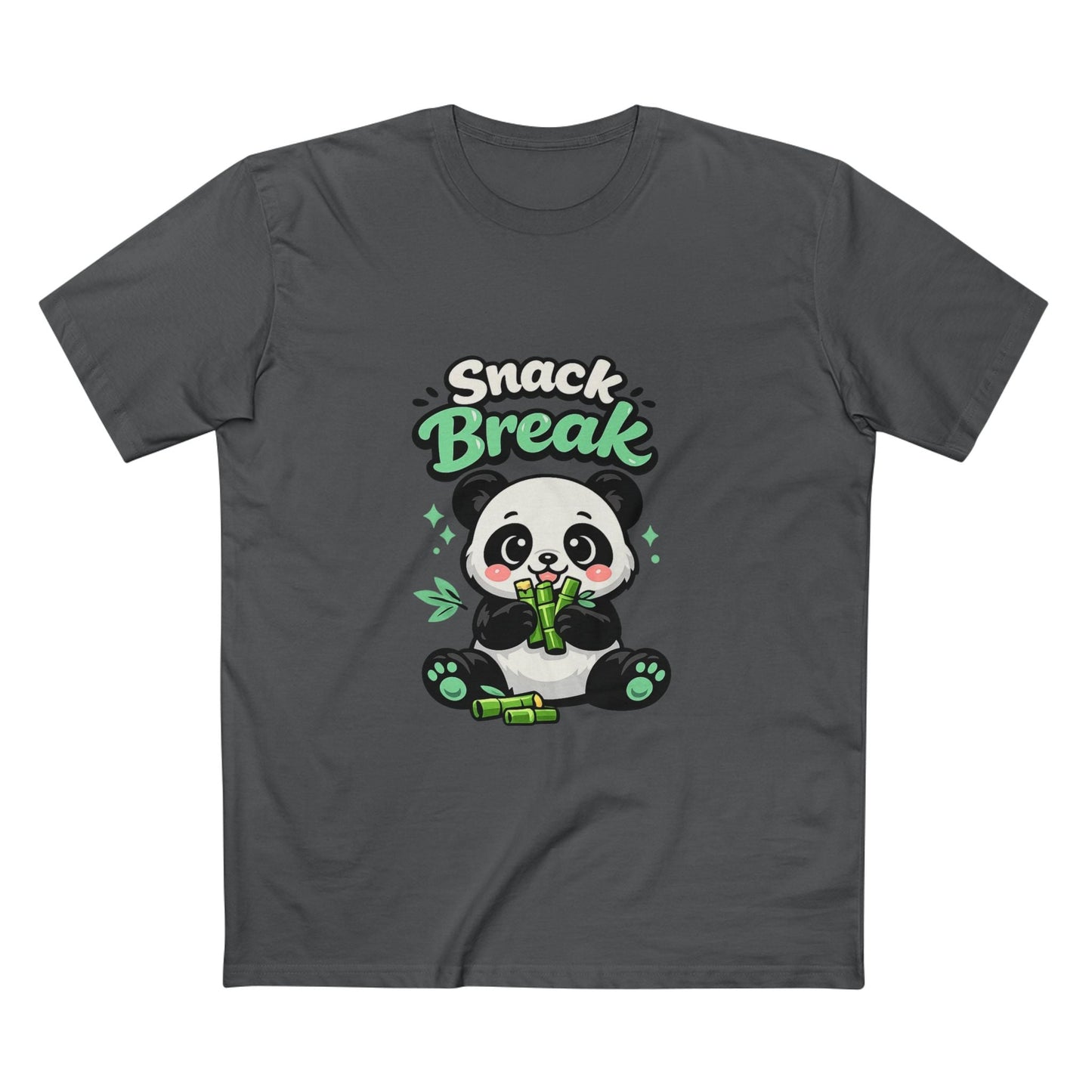 Snack Break Panda T-Shirt — Cute Panda Eating Bamboo Graphic Tee Printify
