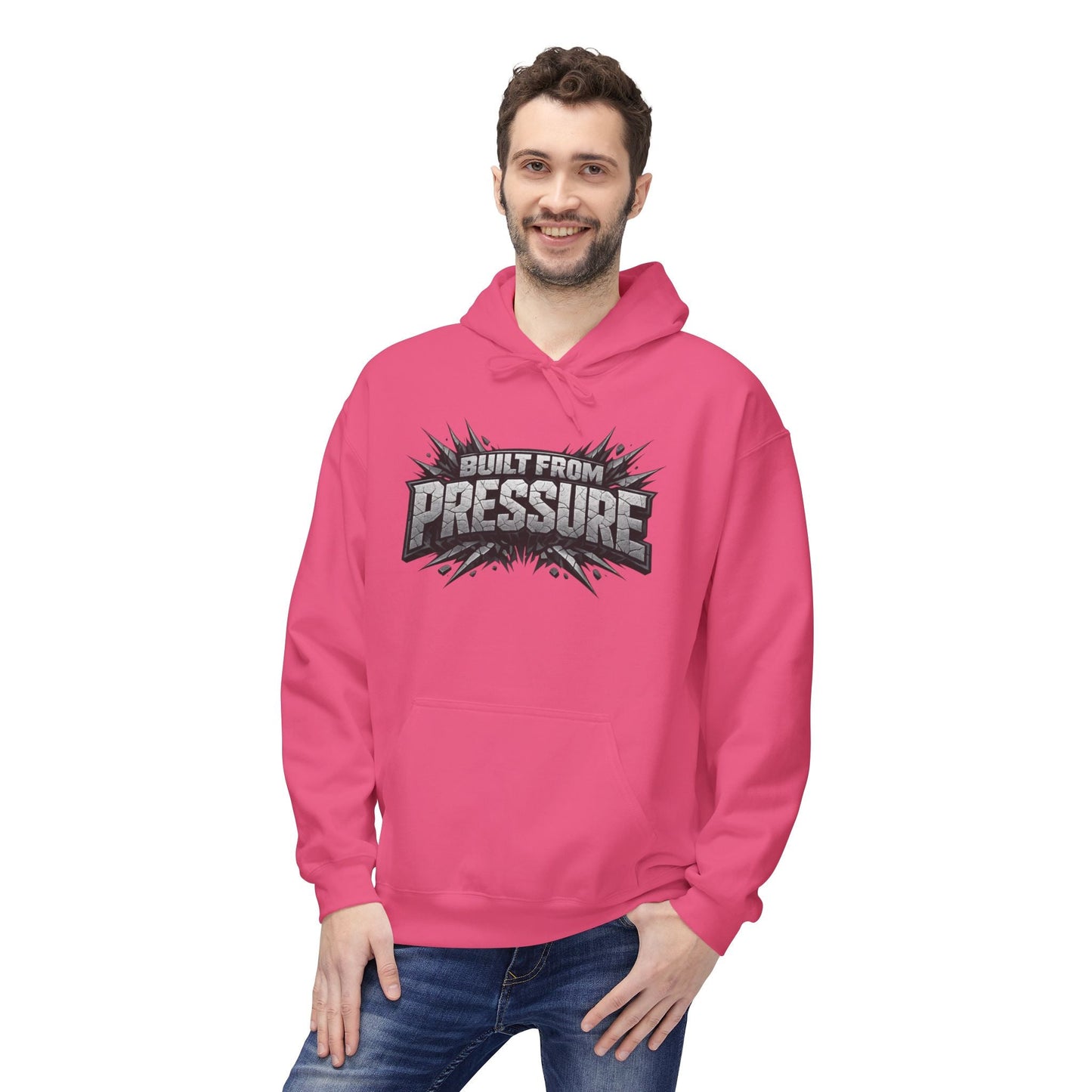 Build From Pressure Hoodie — Motivational Graphic Pullover Printify
