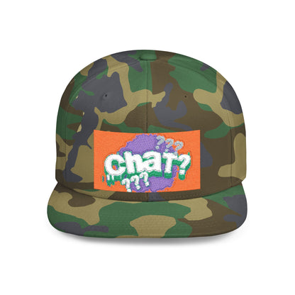 Chat Flat Bill Snapback Hat