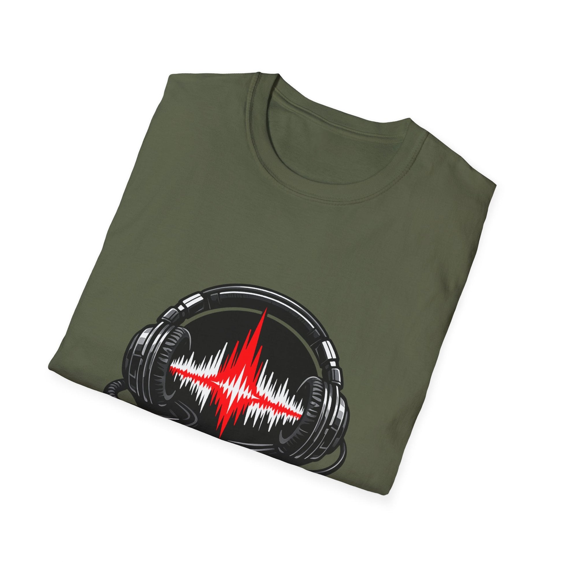 Sound Engineer T-Shirt — Headphones & Waveform Audio Tech Tee Printify