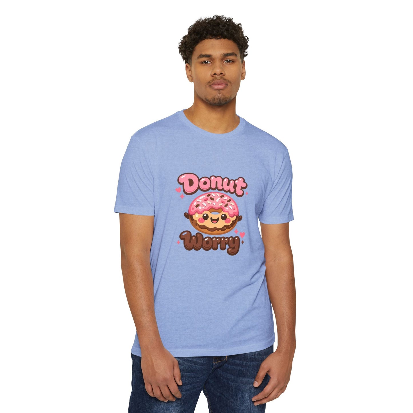Donut Worry T-Shirt — Cute Kawaii Doughnut Graphic Tee Printify