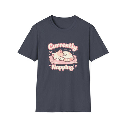 Cat Napping T-Shirt — Cute Sleeping Cat Tee for Cat Lovers Printify