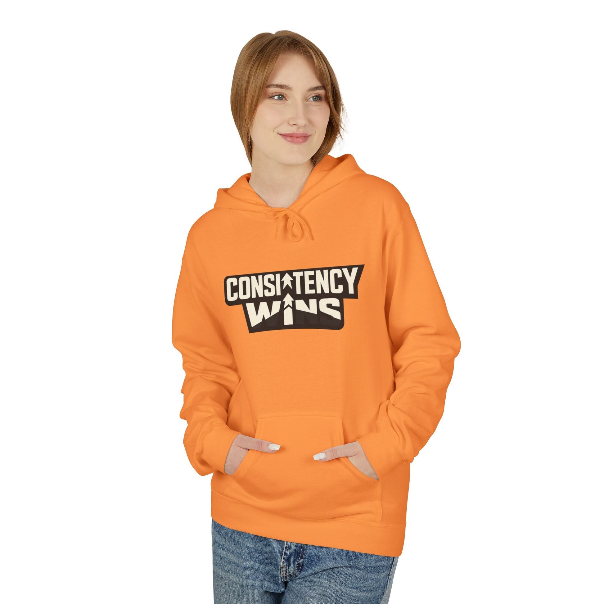 Consistency Wins Hoodie — Motivational Graphic Pullover Printify