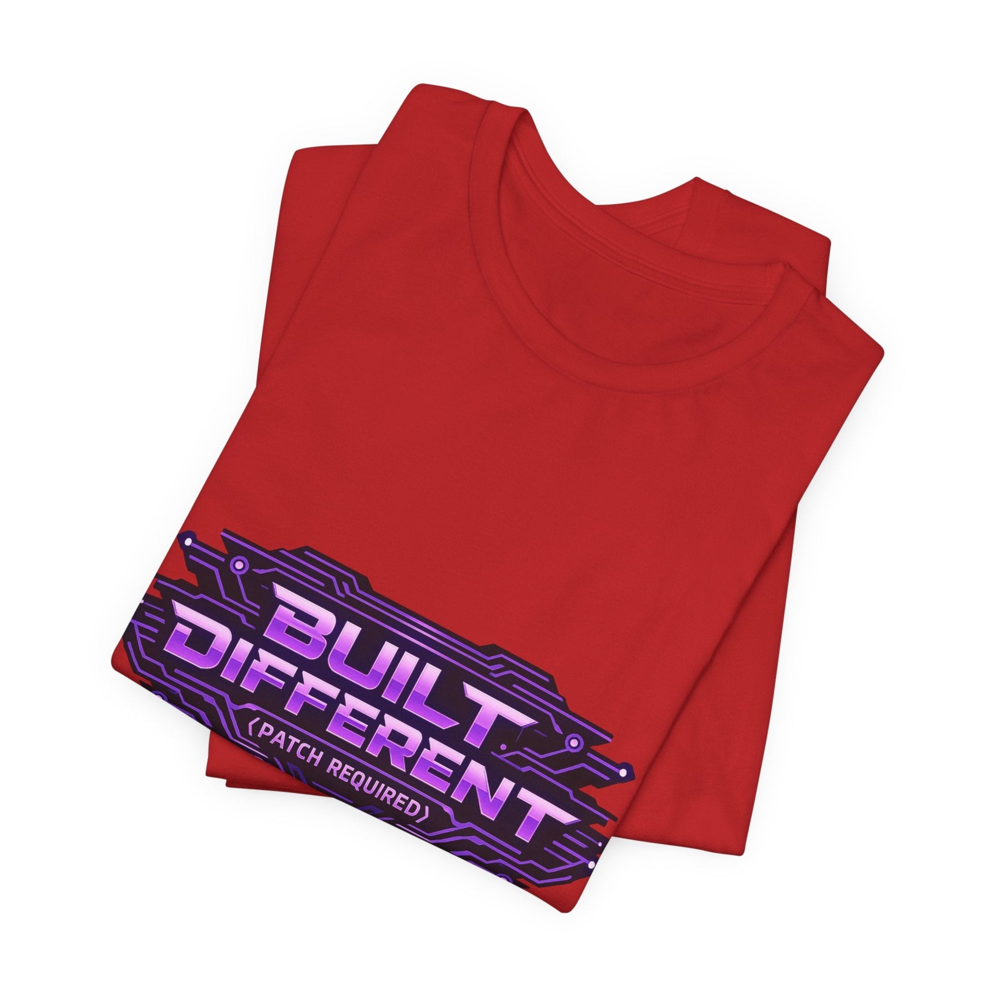 Built Different Tee — Retro Purple Gaming Graphic T-Shirt Printify