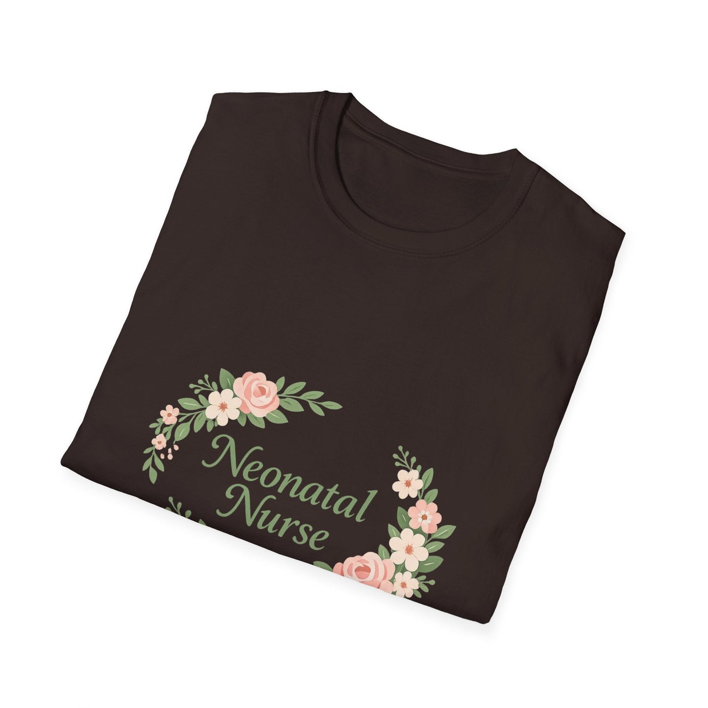Neonatal Nurse Floral T-Shirt — Cute Gift for NICU Nurses Printify