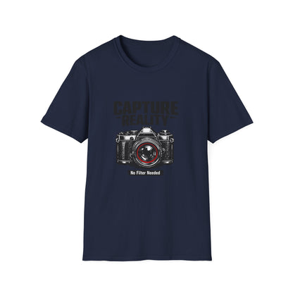 Photography T-Shirt — "Capture Reality" Camera Tee (No Filter Needed) Printify