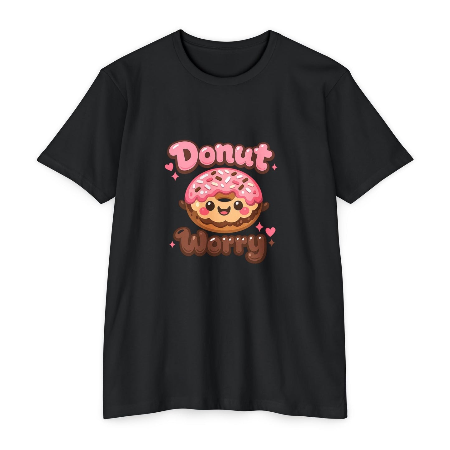 Donut Worry T-Shirt — Cute Kawaii Doughnut Graphic Tee Printify