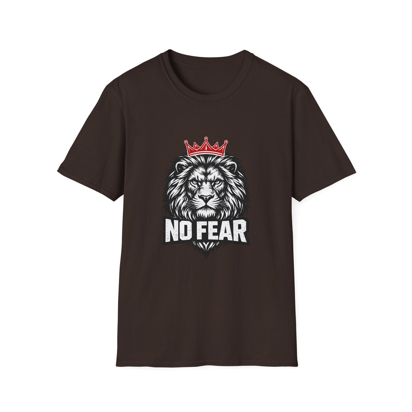 No Fear Lion T‑Shirt — Crowned Lion Graphic Tee Printify
