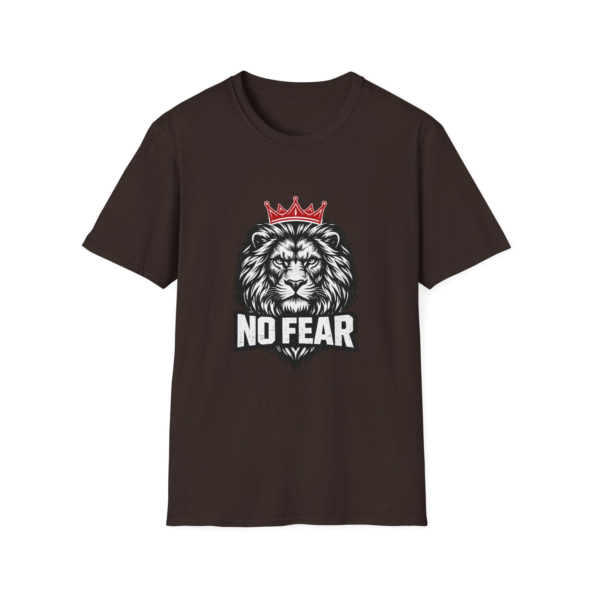 No Fear Lion T‑Shirt — Crowned Lion Graphic Tee Printify