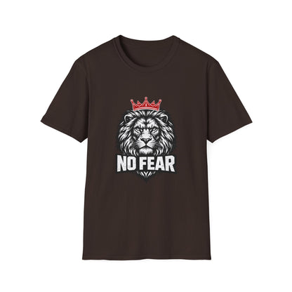 No Fear Lion T‑Shirt — Crowned Lion Graphic Tee Printify