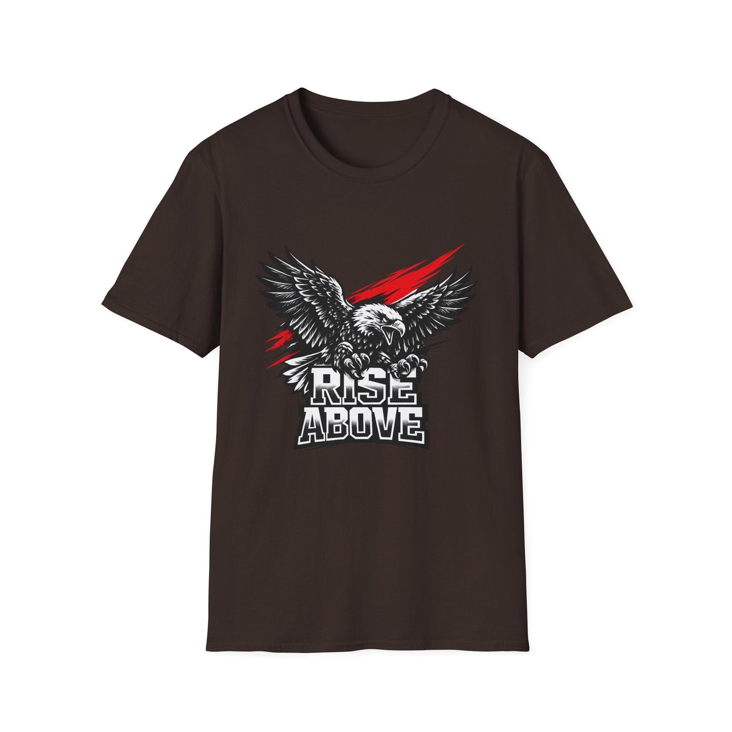 Rise Above Eagle T-Shirt — Patriotic Graphic Tee with Soaring Eagle Printify