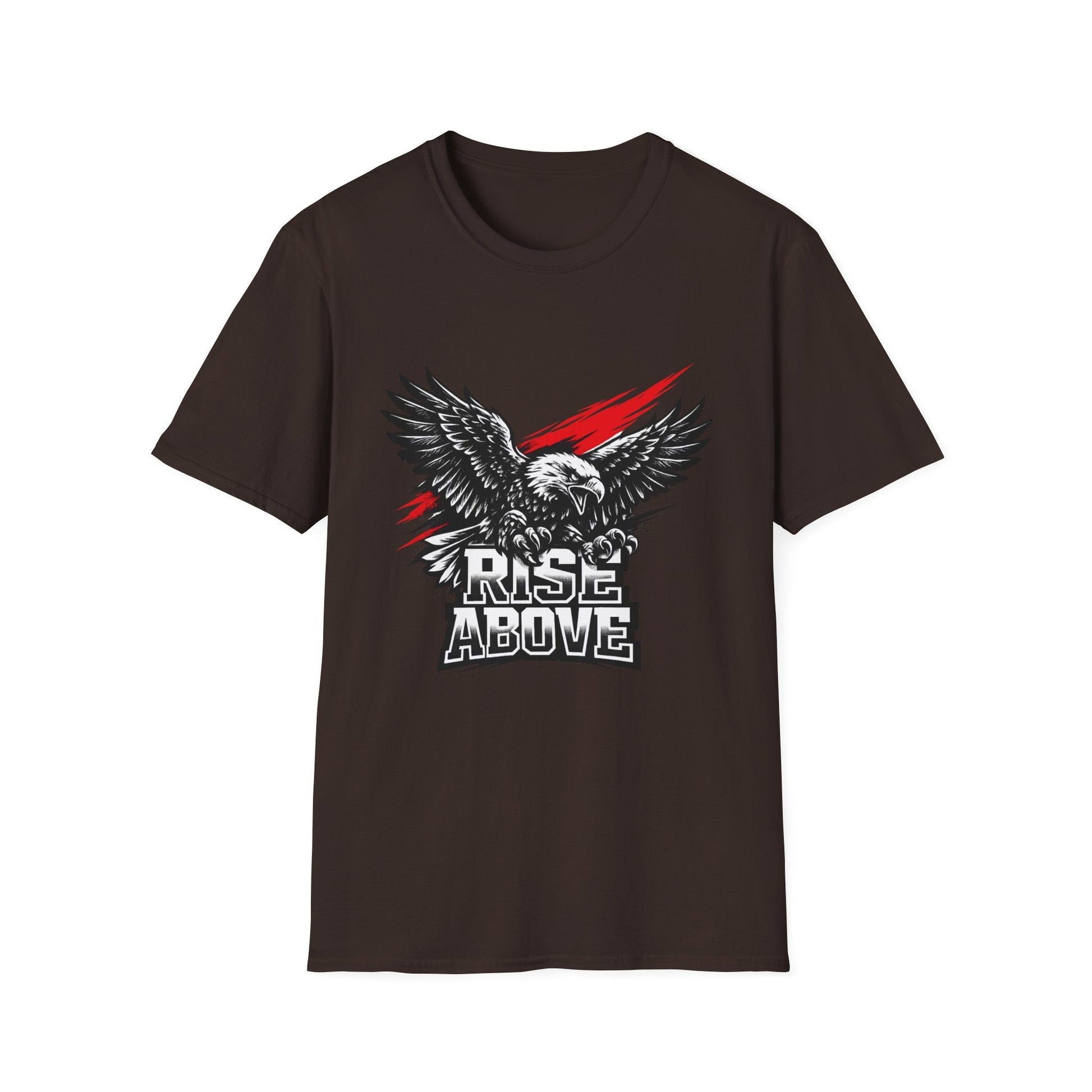 Rise Above Eagle T-Shirt — Patriotic Graphic Tee with Soaring Eagle Printify