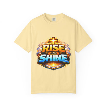 Rise and Shine Christian T-Shirt for Men – Inspirational Graphic Tee Printify