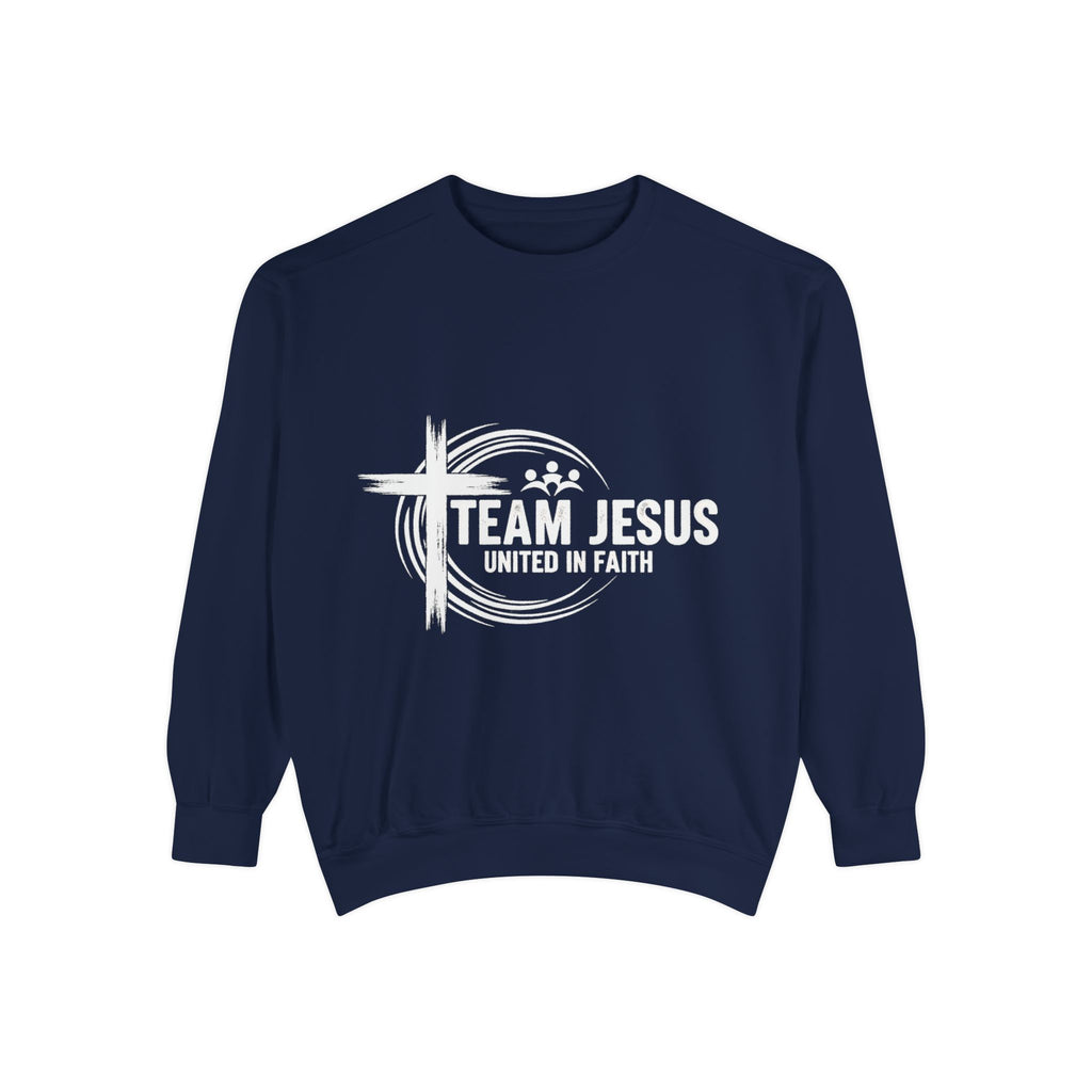 Team Jesus Crewneck Sweatshirt — Faith-Based Christian Graphic Pullover