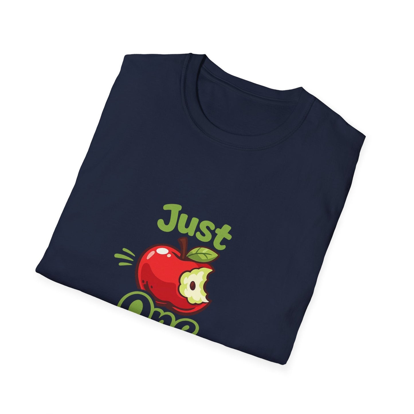 Just One Bite T-Shirt — Cute Apple Graphic Tee for Teachers & Foodies Printify