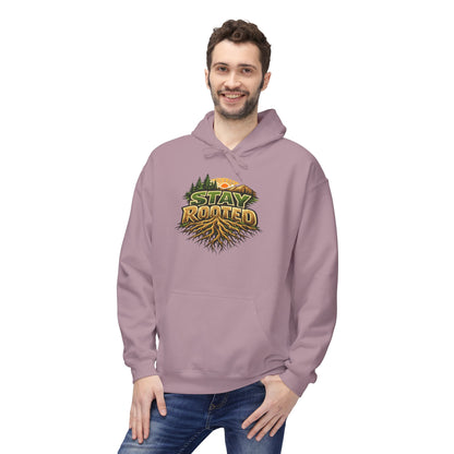 Stay Rooted Hoodie — Forest Nature Graphic Pullover
