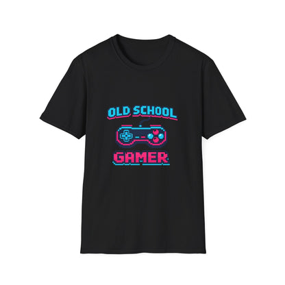 Old School Gamer T-Shirt — Retro Video Game Controller Tee Printify