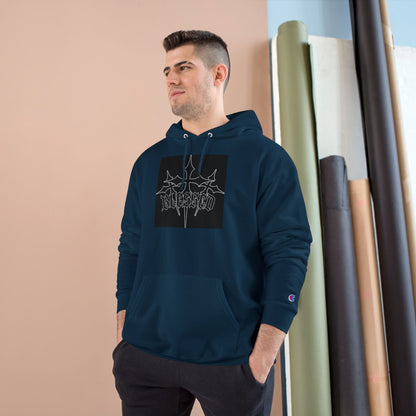 Hoodie — Gothic Champion Chest Logo Hoodie Printify