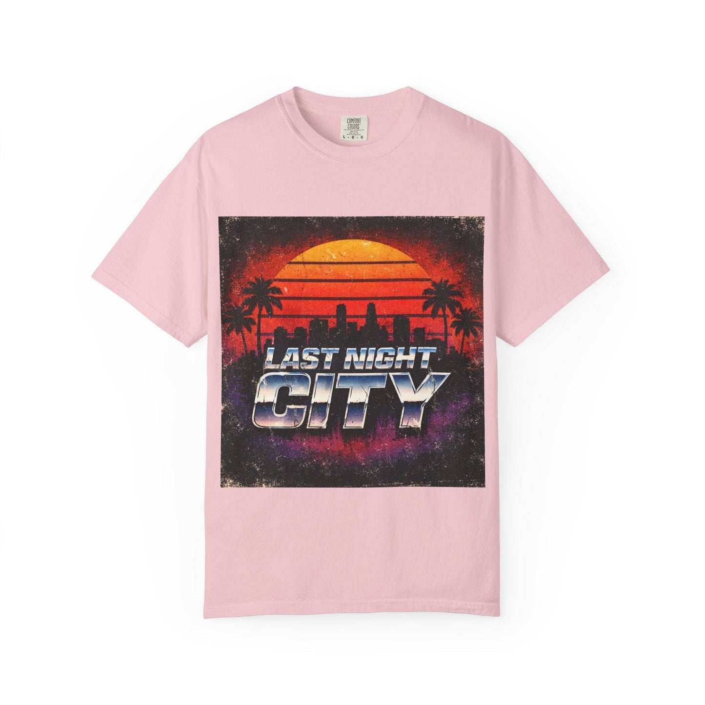 Last Night City T-Shirt — Retro Sunset Miami Vaporwave Tee Printify
