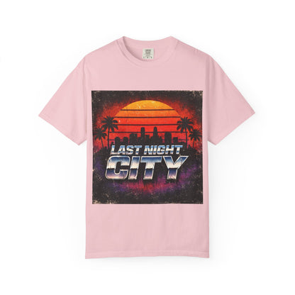 Last Night City T-Shirt — Retro Sunset Miami Vaporwave Tee Printify