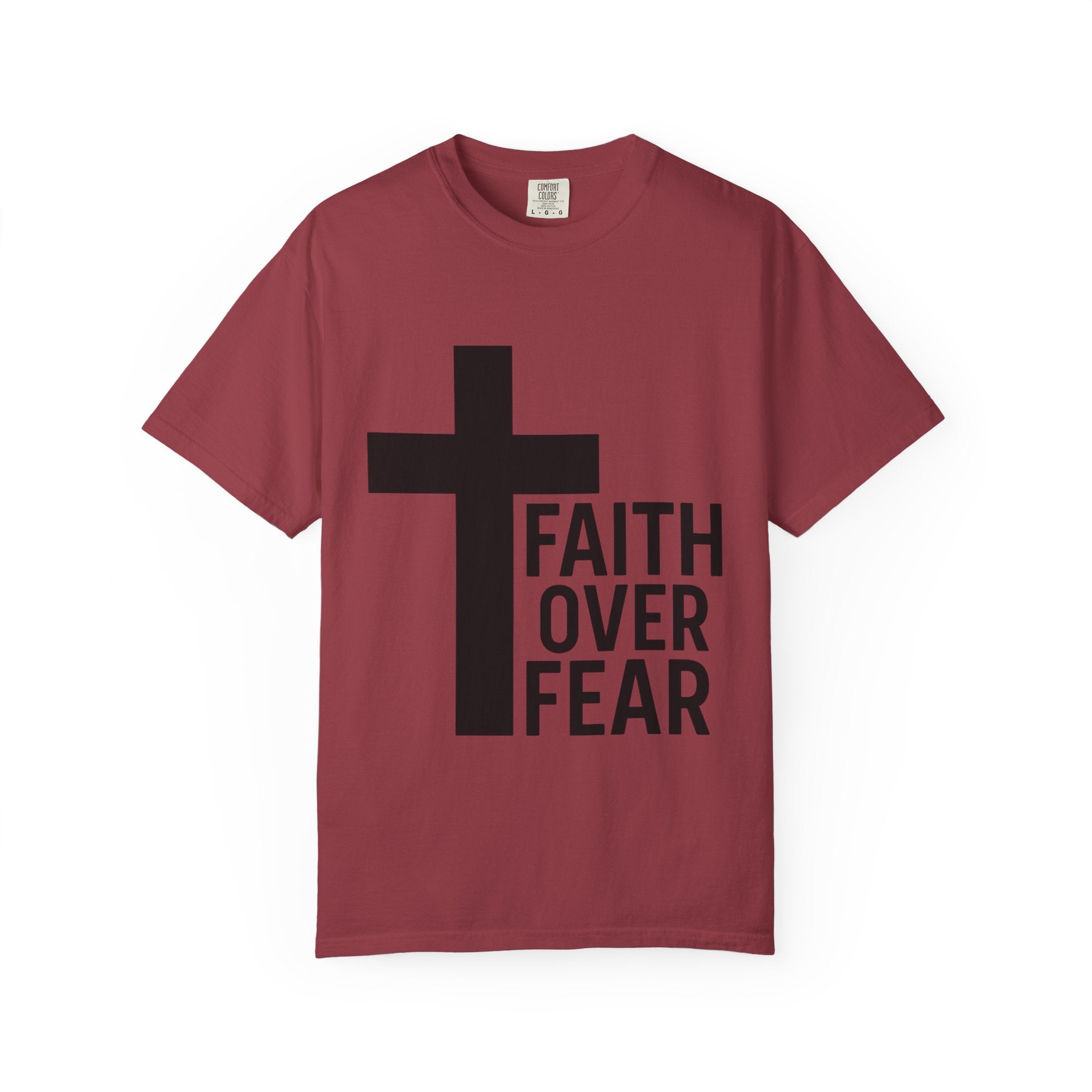 Faith Over Fear T-Shirt — Christian Cross Inspirational Tee