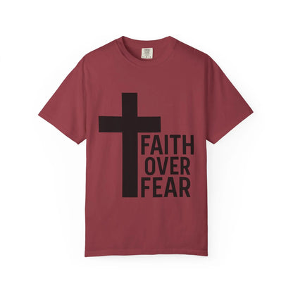 Faith Over Fear T-Shirt — Christian Cross Inspirational Tee Printify