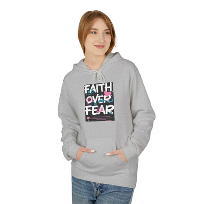 Faith Over Fear Hoodie — Floral Christian Inspiration Sweatshirt Printify